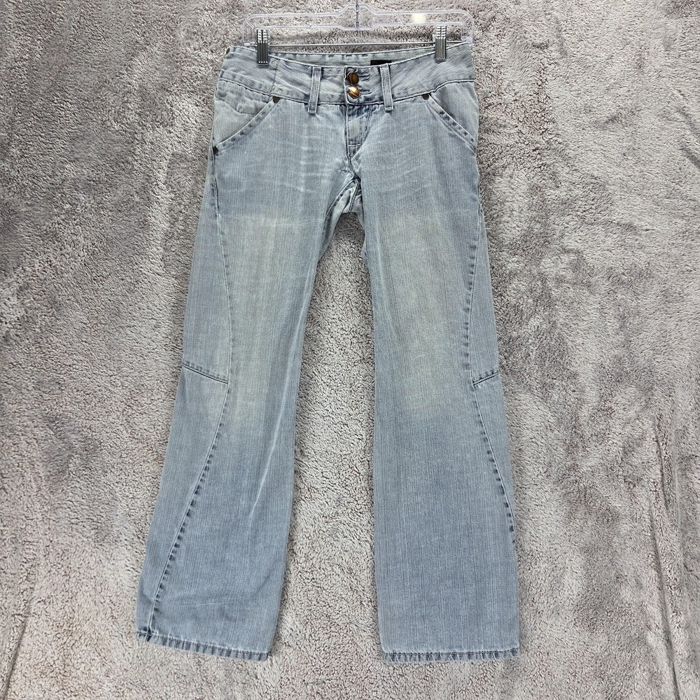 Vintage Levis Engineered Jeans Womens Blue Twisted Light Wash Zip Fly Fits 29x30